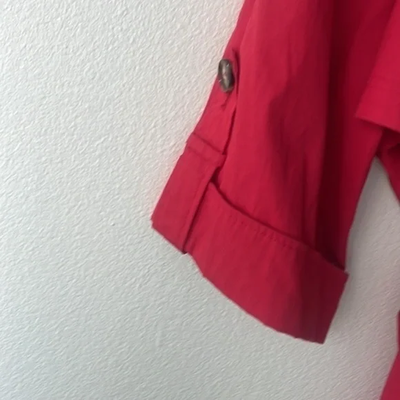 Trina Turk jacket red size Small stunning double breasted statement
